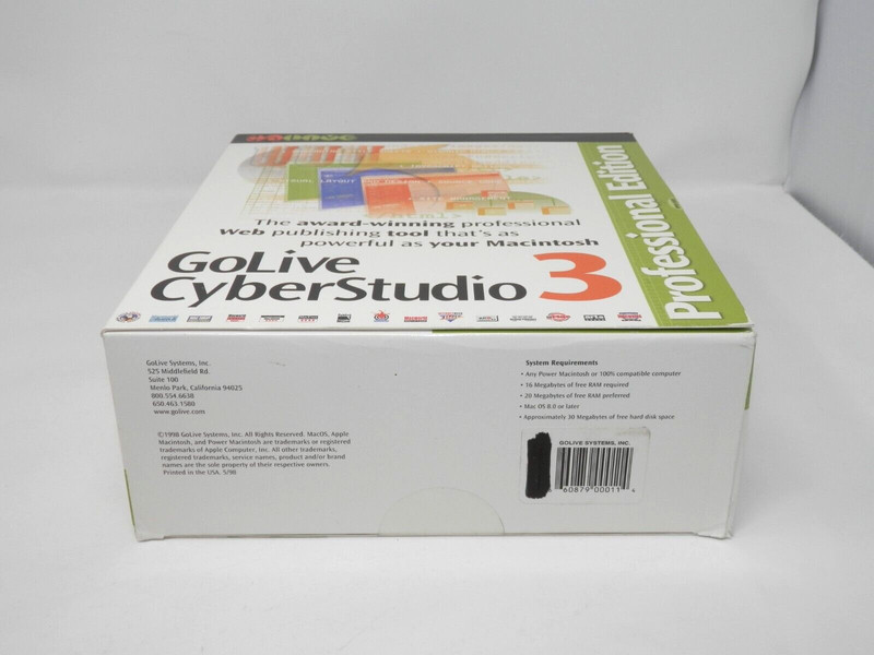 GoLive CyberStudio 3 Professional for Mac • Macintosh Vintage 1998 NOS SEALED gallery