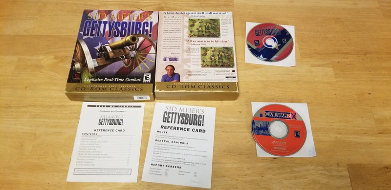 Sid Meier’s Gettysburg! PC CD-ROM in box + Civil Wars Generals 2 disk