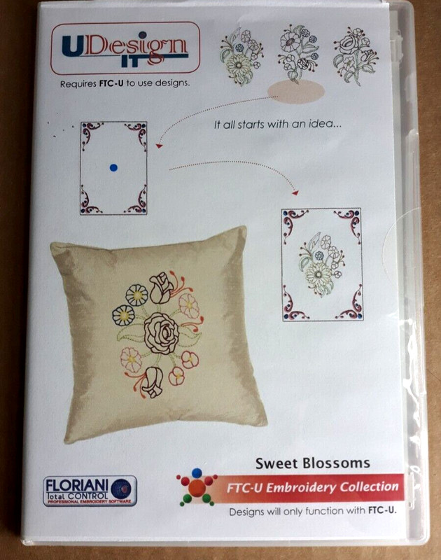 Floriani UDesign It Sweet Blossoms CD Embroidery Design Collection FTC-U SEALED
