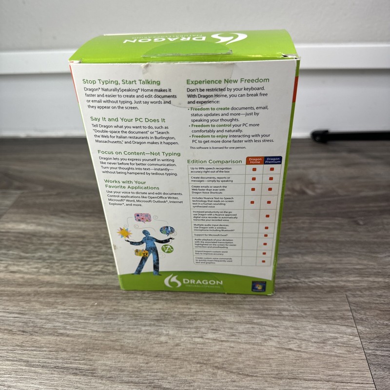 Dragon Naturally Speaking Home Version 11 With Head Set New OPEN BOX gallery