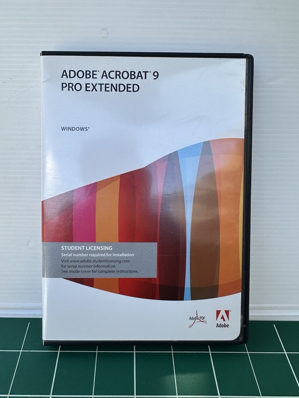 Adobe Acrobat 9 Pro Extended Student Licensing w/ Code & Serial Number – WINDOWS
