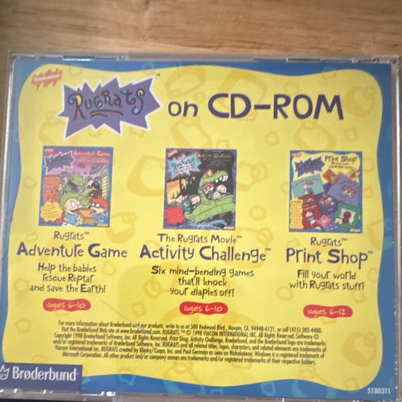 Broderbund Rugrats Print Shop CD-ROM Windows 95/98 PowerPC Arts & Culture gallery