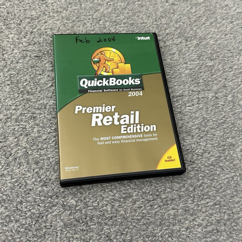 QuickBooks 2004 Premier Retail Edition w/ Key Windows 98 2000 XP