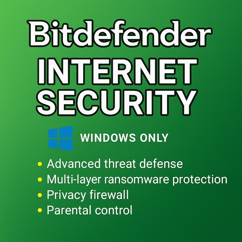 Bitdefender Internet Security 3 Years | 1-10 Devices | Windows Only