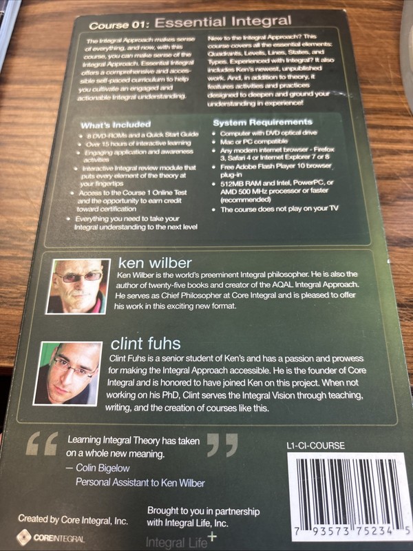 The Integral Approach: Course 01 Essential Integral 8-Disc Set PC MAC DVD Wilber gallery