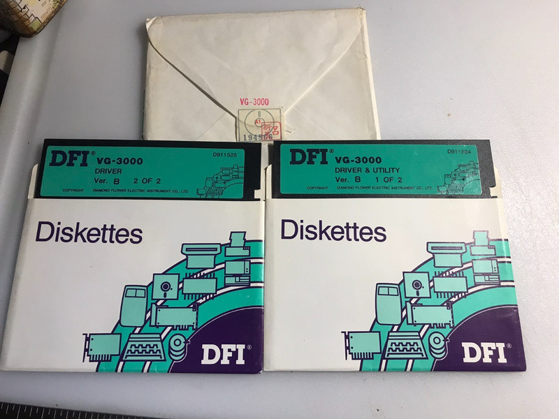 Diamond Flowers DFI VG-3000 Driver & Utility Software Ver B 2 Floppy 5.25″ Discs