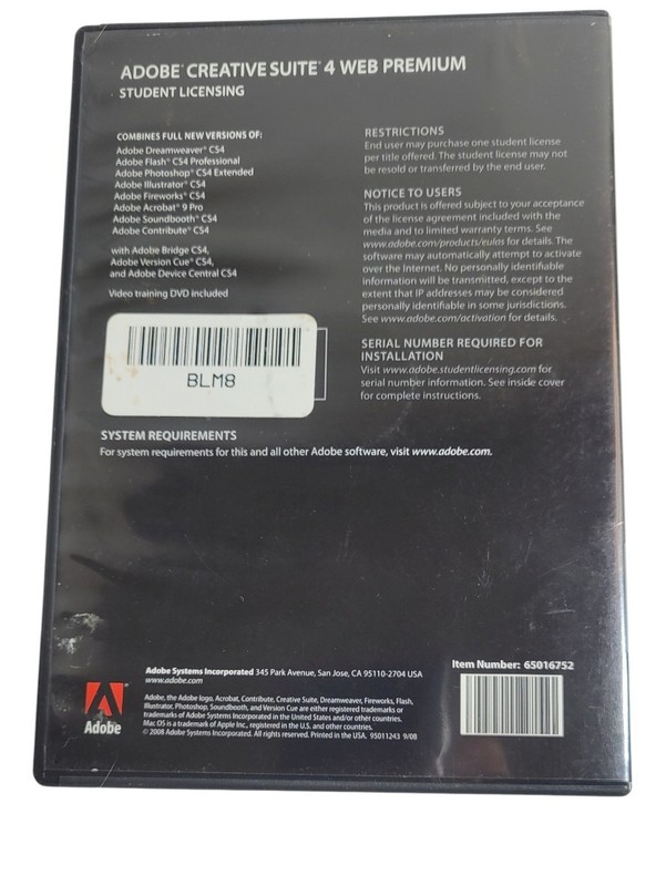 Adobe Creative Suite 4 Web Premium Mac OS + Product Code gallery