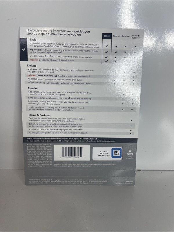🔥2022 intuit TurboTax Basic PC Mac CD Download Federal Returns + Federal E-File gallery