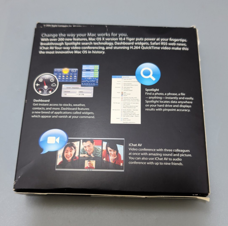 Genuine Apple Mac OS X Tiger 10.4.6 Original Retail Box MA453Z/A gallery