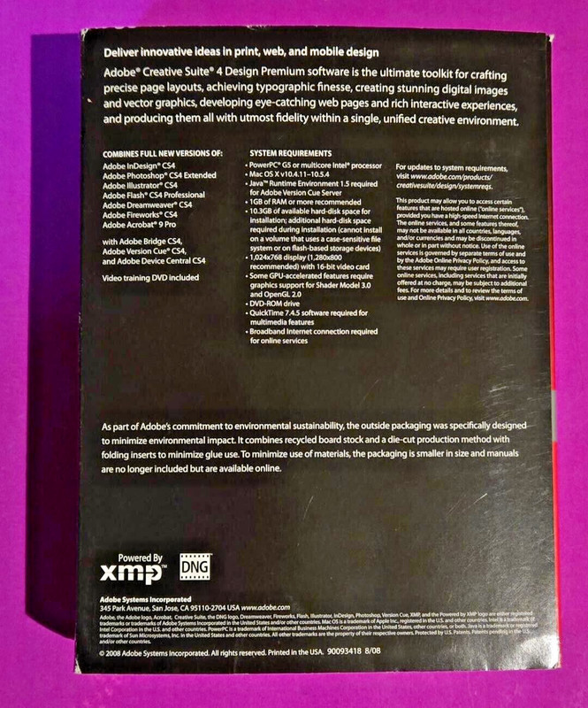 Adobe Creative Suite 4 Design Premium for 83Mac OS w/Serial Number(KEY) PERFECT! gallery