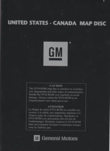 General Motors United States & Canada Map Disc DVD Navigation GM Part #15906573U