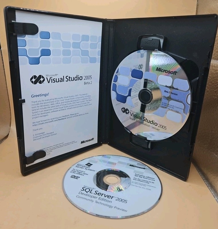RARE MICROSOFT VISUAL STUDIO 2005 TEAM SYSTEM BETA 2 SOFTWARE (3 CD's) gallery