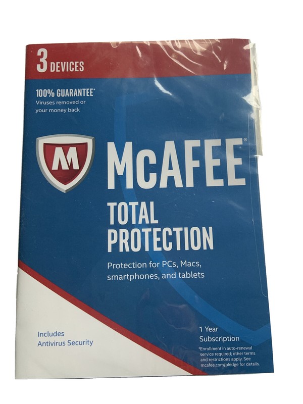 BRAND NEW McAFEE Antivirus Total Protection 2017 (3 Devices) Factory Sealed