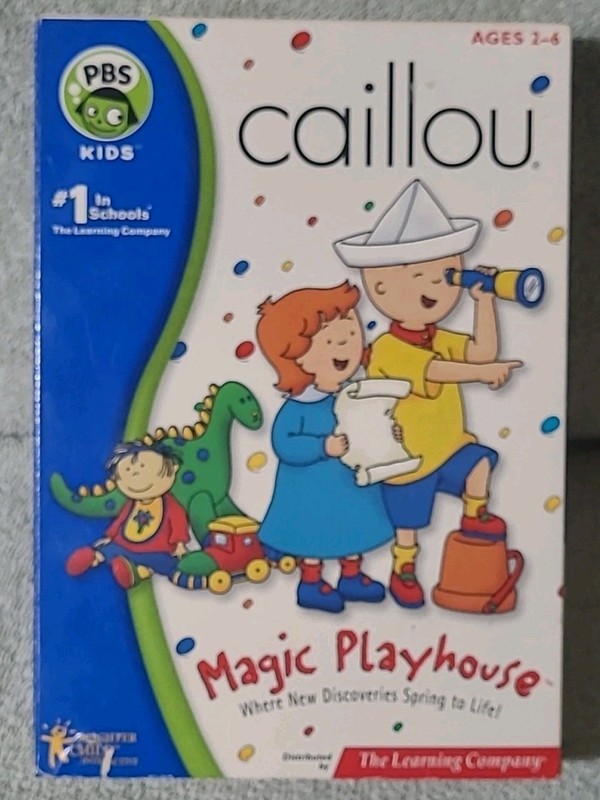 Caillou Magic Playhouse CD-ROM 2001 The Learning Co. PBS Kids *New*