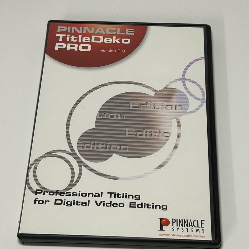 Pinnacle TitleDeko Pro v2.0 Windows 2000 XP CD-ROM Titling for Digital Video
