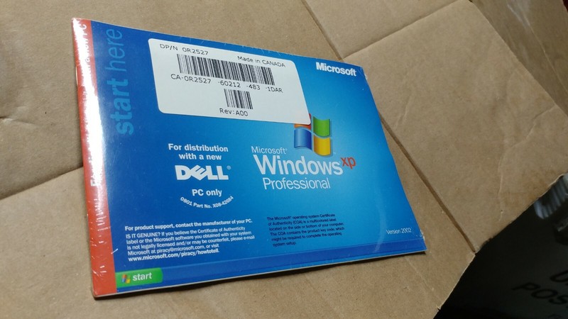 Brand New Dell Windows XP Professional Pro SP1 Re-installation CD