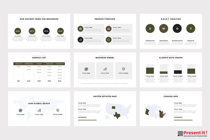 Brown Minimal PowerPoint Template gallery
