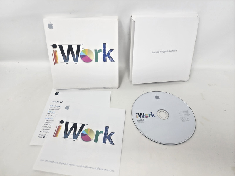 Apple iWork ’09 Full Version CD for Mac MB942Z/A Used