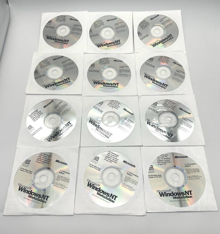 Microsoft Windows NT Workstation 4.0 1-2 Processor Edition – LOT OF 12 SEALED