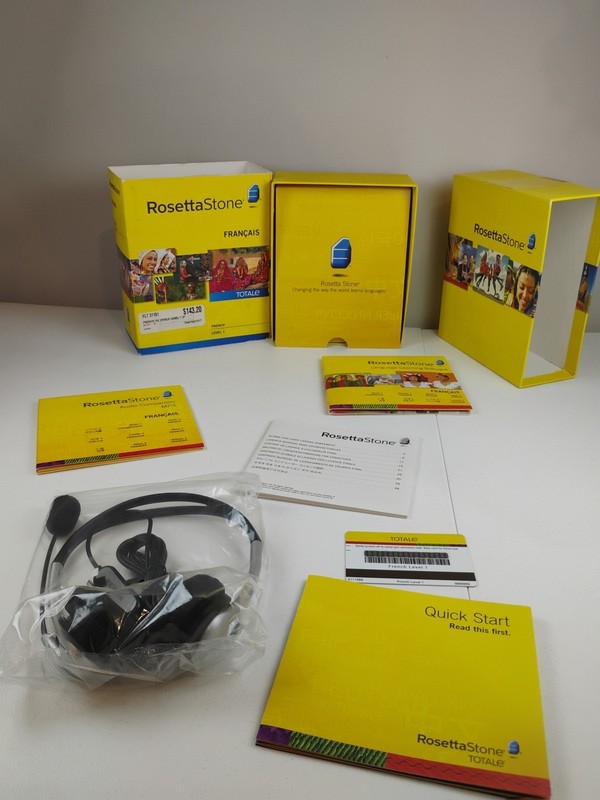 Rosetta Stone French Francois Level 1 Version 4 Learn Language Headphones