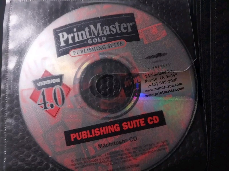 Vtg 1997 PrintMaster Gold Deluxe Version 4.0 Program CD-ROM WINDOWS 3.1 95