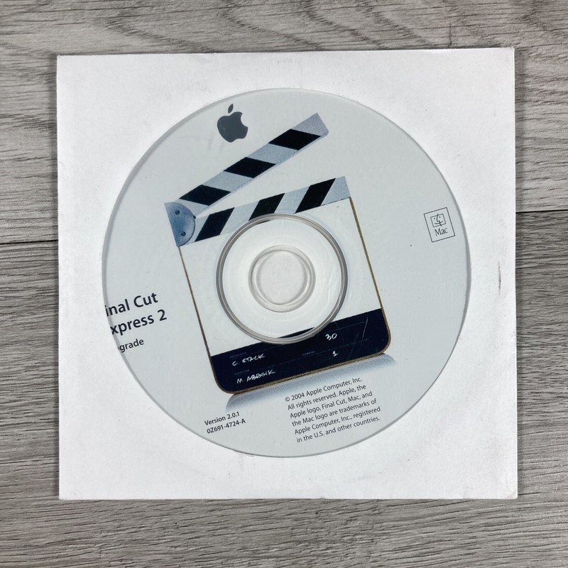 Apple Final Cut Express 2 Upgrade (POWER PC) 2.0.1 Software Disc W/ Key