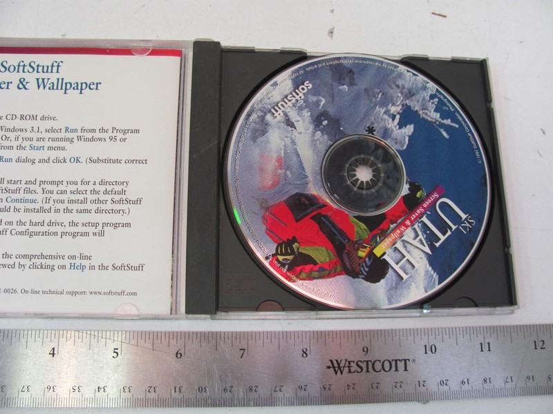 VINTAGE OBSCURE WINDOWS SOFTWARE SOFTSTUFF SCREEN SAVER WALLPAPER PAK SKI UTAH gallery