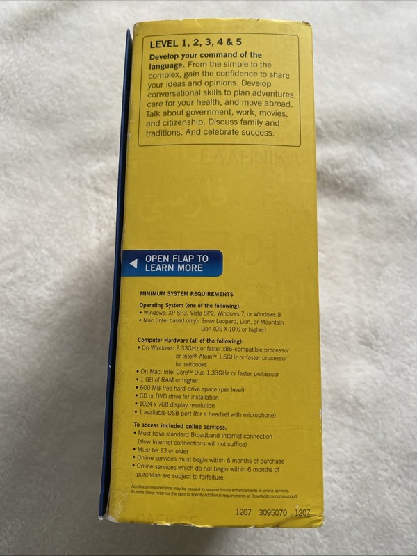 Rosetta Stone Spanish Latin America Levels 1–5 Disc Set w Headset (new) Box gallery