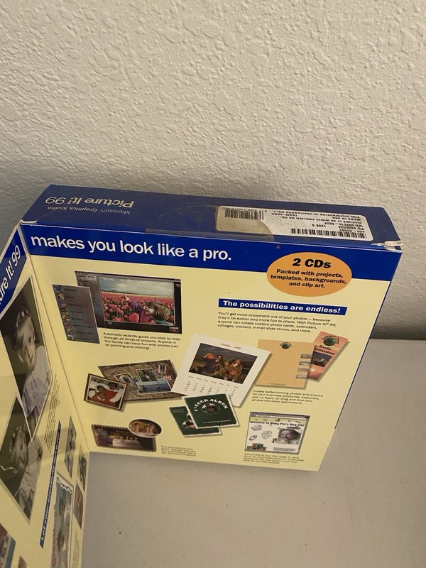 Microsoft Picture It! 99 Graphics Studio PC CD ROM Windows Software NEW Big Box gallery