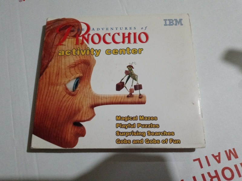 The Adventures Of Pinocchio: Activity Center PC MAC CD IBM b 1996 90s Vitage
