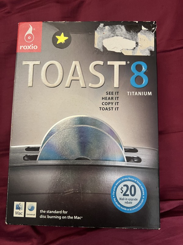 Toast 8 Titanium Edition Mac - No Manuel