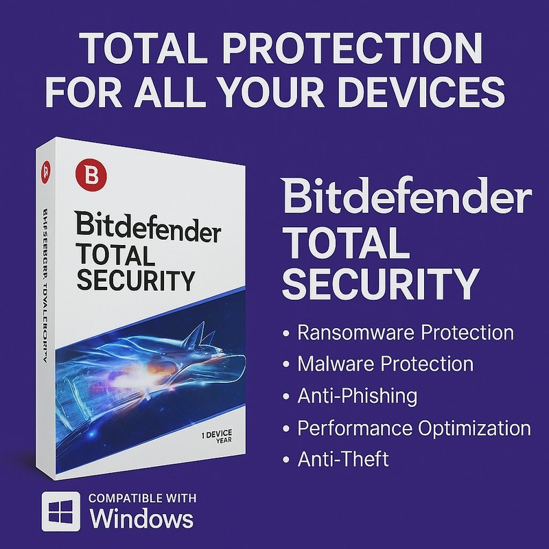 Bitdefender Security – 2 Years For 5 Devices (Win,MAc,Android) Protection