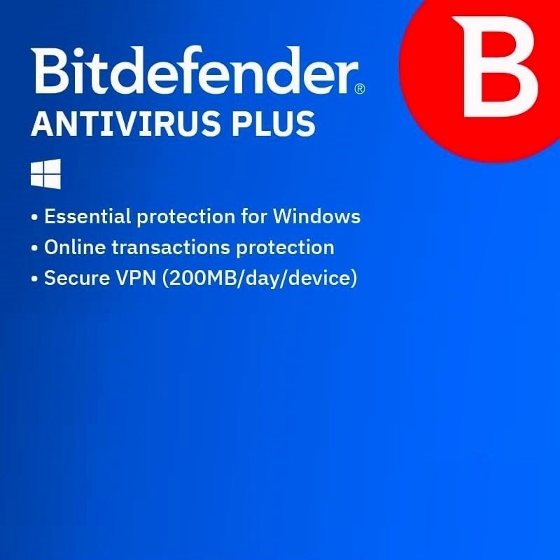 Bitdefender Antivirus - 3 Year 5 WINDOWS Devices + Daily VPN gallery