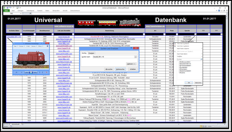database for archiving and cataloguing universal