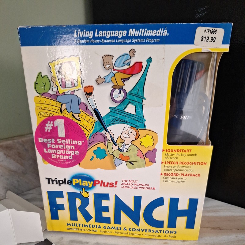 Living Language Multimedia Triple Play plu French PC Multimedia Age 8+ preowned gallery