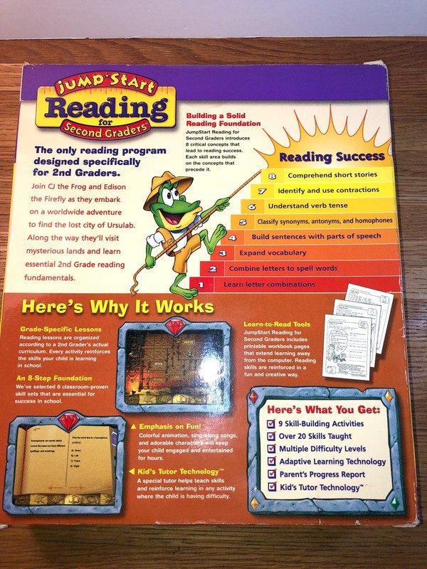 NEW Jump Start Reading for Second Graders Big Box PC CD-ROM Windows RARE SEALED gallery