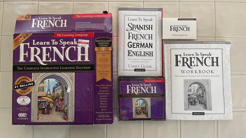 Learn to Speak FRENCH – The Learning Company Version 8.0 – 4 CDs + User’s Guide