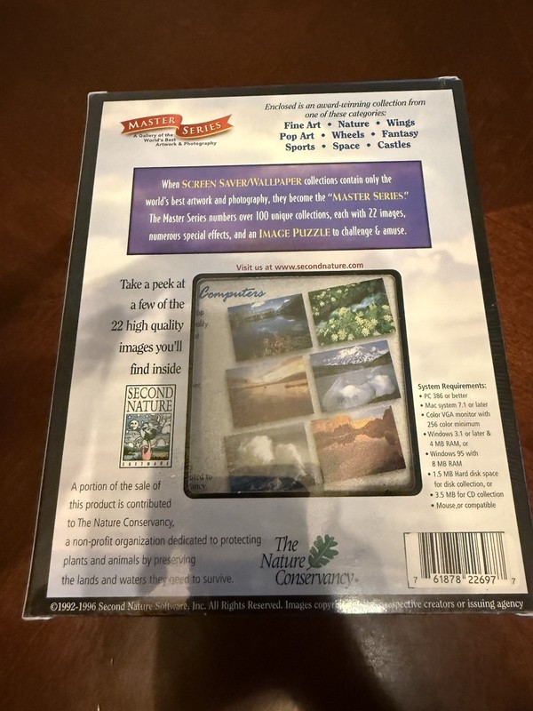 Second Nature Master Series Waterscapes CD-ROM Windows 95 Mac Wallpaper SEALED gallery