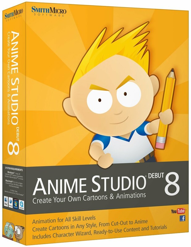 Smith Micro Anime Studio Debut 8 (Retail) (1 User/s) – Full Version for Mac, Win