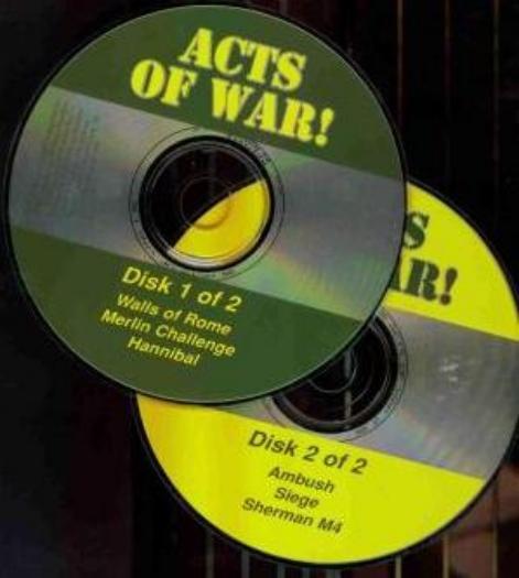 Acts Of War PC CD collection of classic DOS games! Walls of Rome, Hannibal, etc