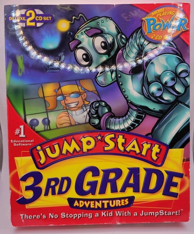 Jumpstart 3rd Grade Adventures (PC,MAC, 2000, 2-CD Set) BRAND NEW