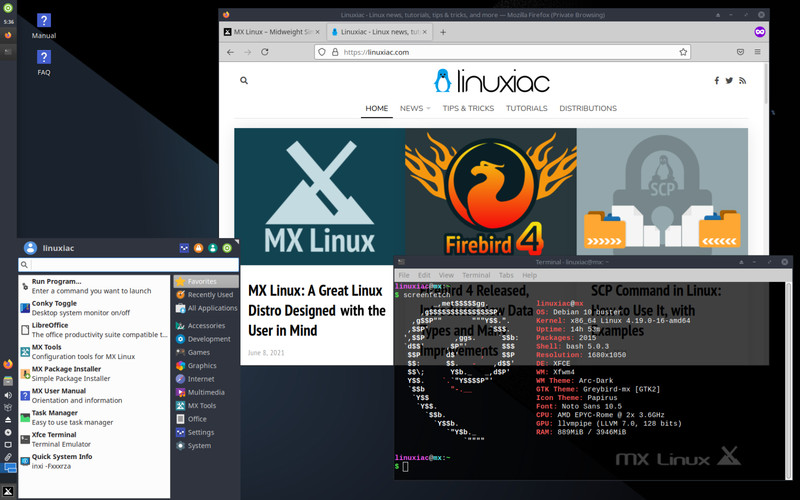 MX Linux 23.3 ahs Libretto USB 64 for modern Ryzen PC 64 bit Canada Economy