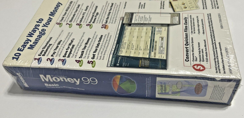MICROSOFT Vintage Money 99 Basic for Windows Original Retail CD NEW SEALED gallery
