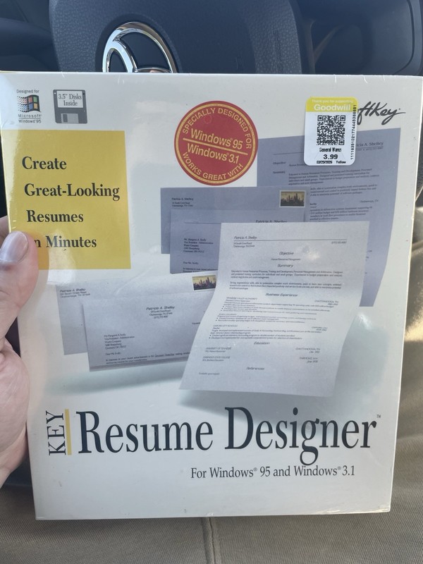 SoftKey Key Resume Designer (PC, 1996) Windows 95 and 3.1 – Factory Sealed & New