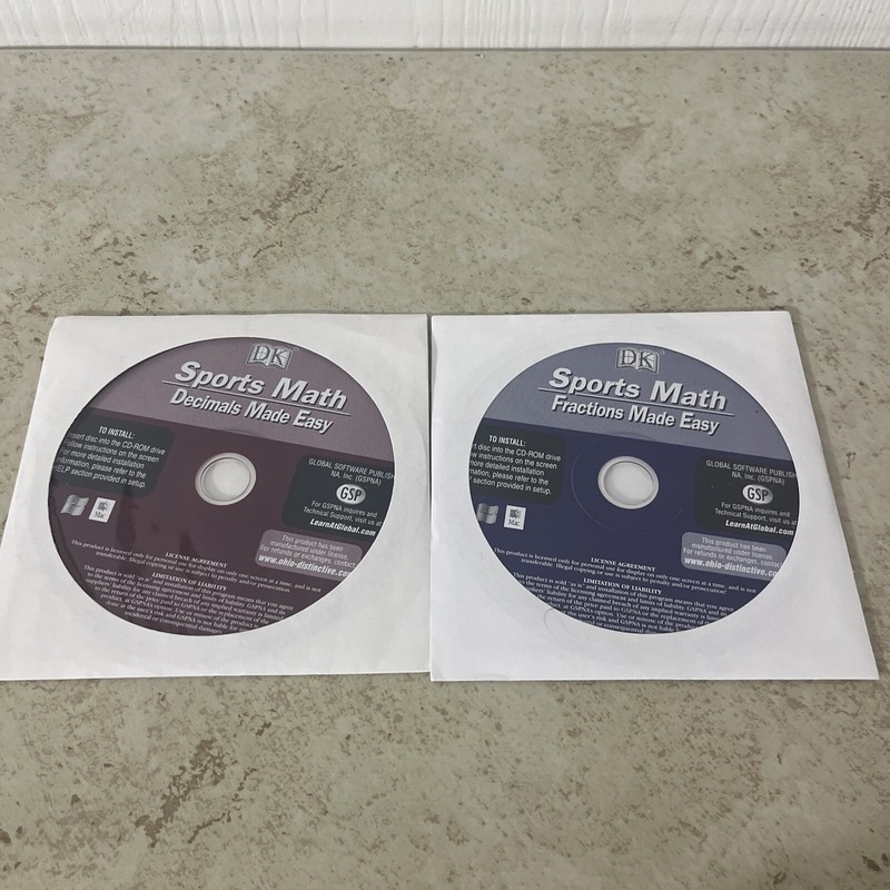 Sports Math Decimals Made Easy & Fractions Made Easy DK CD-ROM