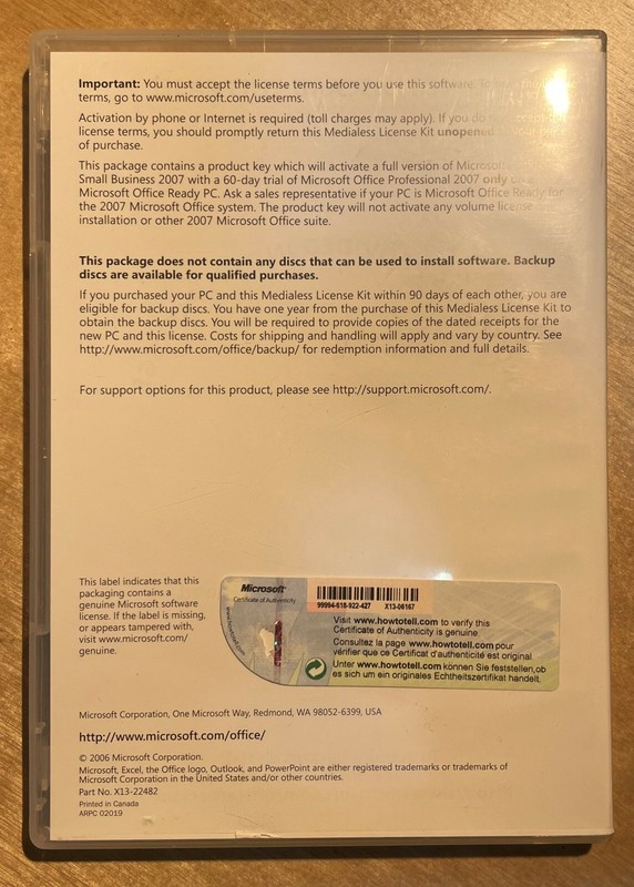 Microsoft Office Small Business 2007 Product Key for Windows gallery
