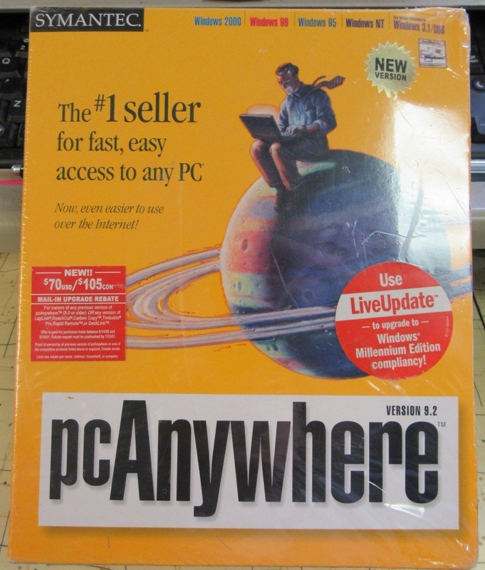 Pc Anywhere Version 9.2 SYMANTEC Still Sealed in Shrinkwrap
