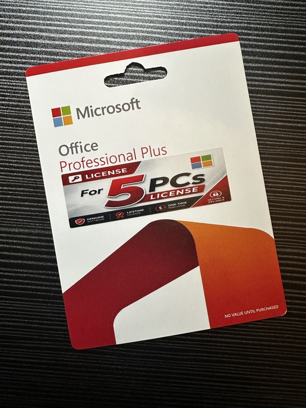 5PC’s Microsoft Office Professional Plus 2021 product card sealed Lifetime
