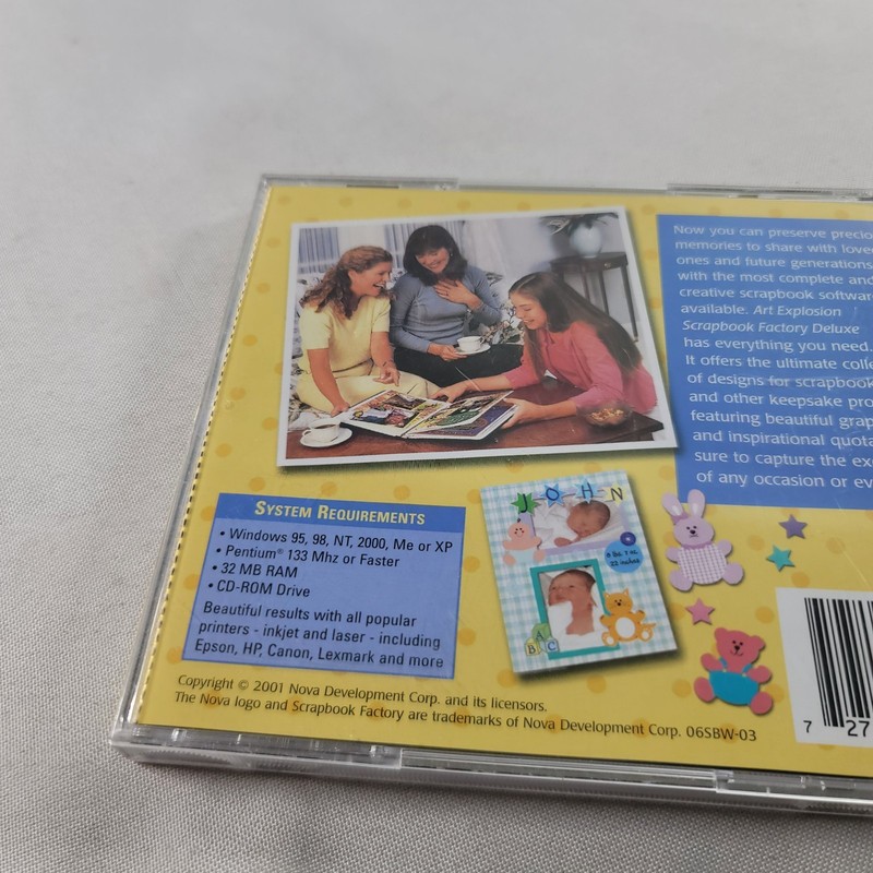 Art Explosion Scrapbook Factory Deluxe 2001 Windows 95 98 NT 2000 XP CD Rom pc1 gallery