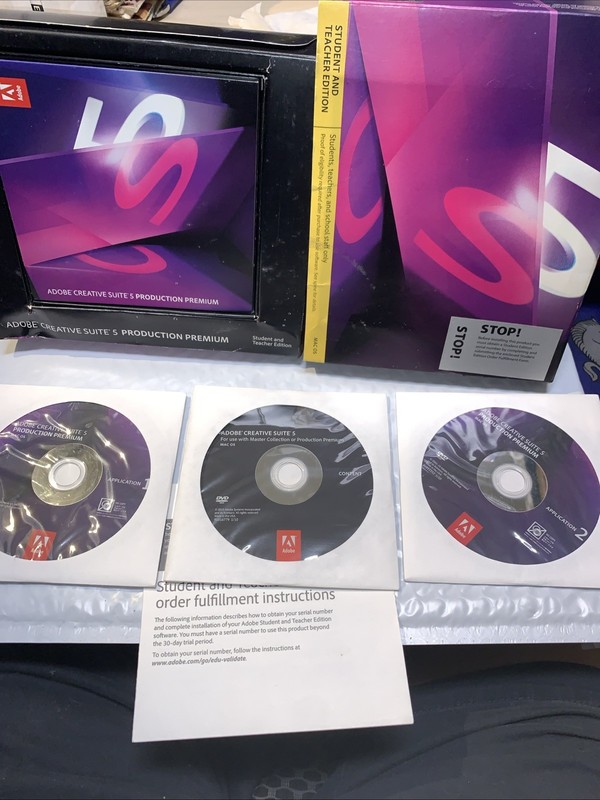 Adobe Creative Suite 5.5 Production Premium Student and Teacher Edition MAC OS.
